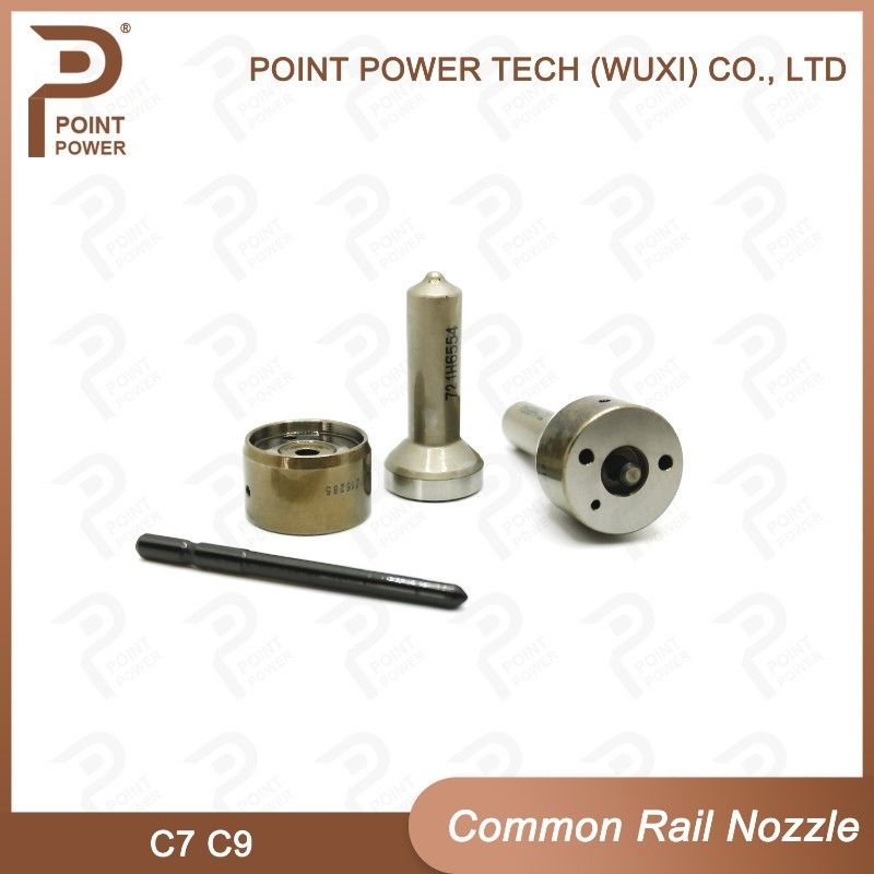 C9 Buse d'injection de rail commun Buse d'injection de diesel ISO9001 en acier à grande vitesse noir