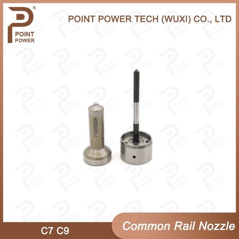C9 Buse d'injection de rail commun Buse d'injection de diesel ISO9001 en acier à grande vitesse noir