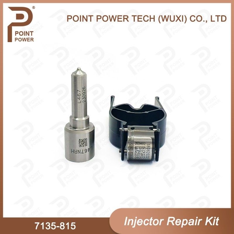 Le kit de réparation de l'injecteur Delphi 7135-815 pour l'injecteur 28565330 comprend la vanne # 28394612 et l'injecteur # L467PRH