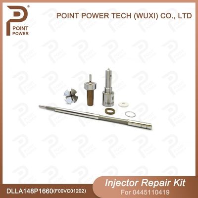 Kit de réparation d'injecteur 0445110419 pour injecteurs de carburant diesel comprenant une buse DLLA148P1660 et une vanne F00VC01202